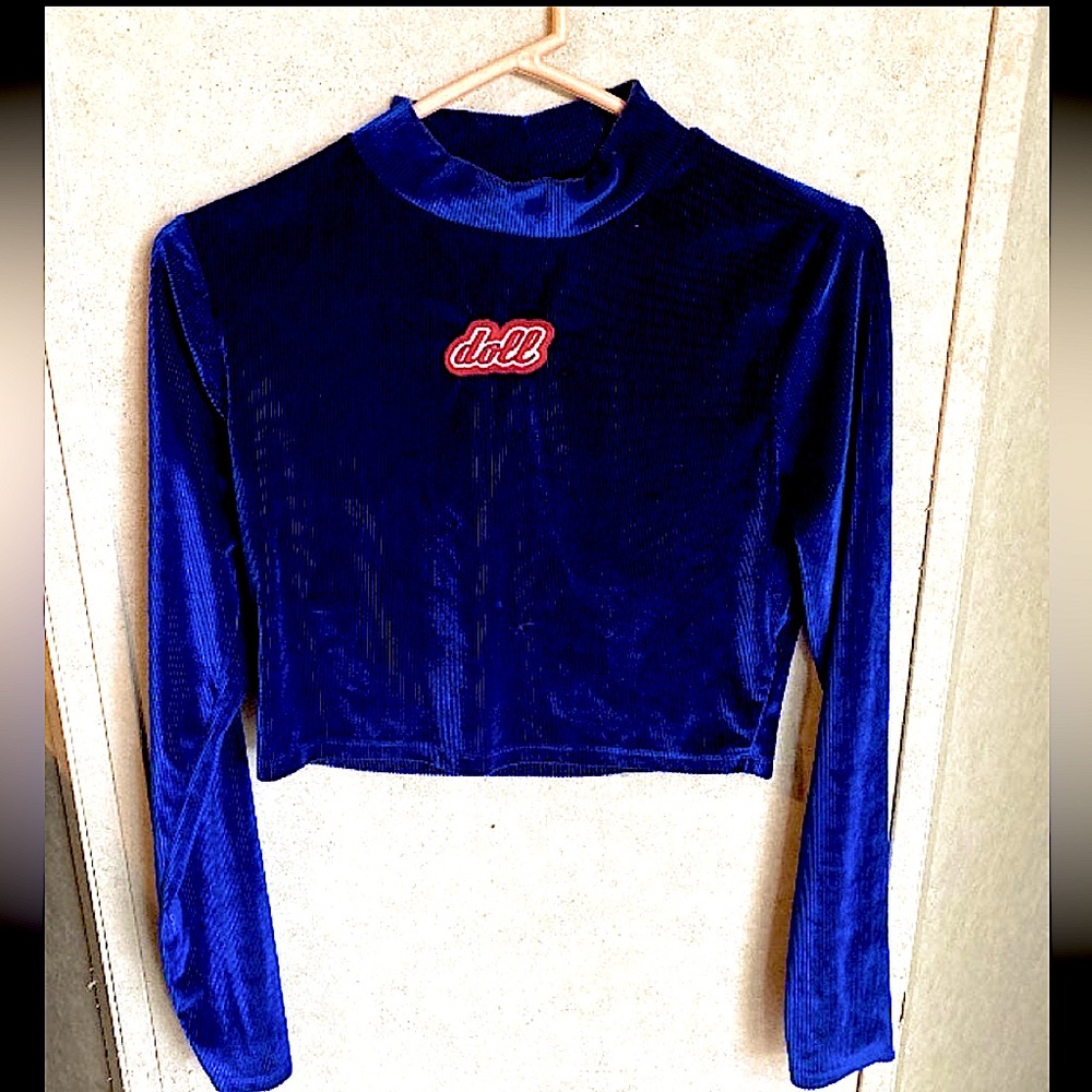 Long sleeve velvet shirt